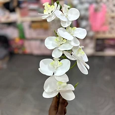 Artificial White Orchid Spray