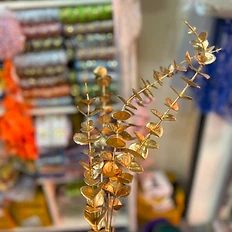 Artificial Gold Eucalyptus Branch