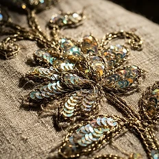 Sequin Floral Applique