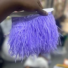 Lavender Ostrich Feather Trim