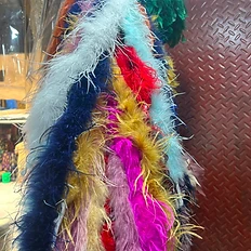 Multi-Colour Monkey Tail Feather Boas