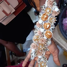 Beaded Floral Couture Trim