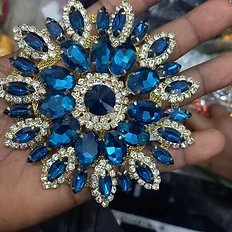 Sapphire Crystal Brooch