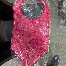 Pink & Gold Crystal Neckline Applique