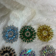 Round Rhinestone Patch Set