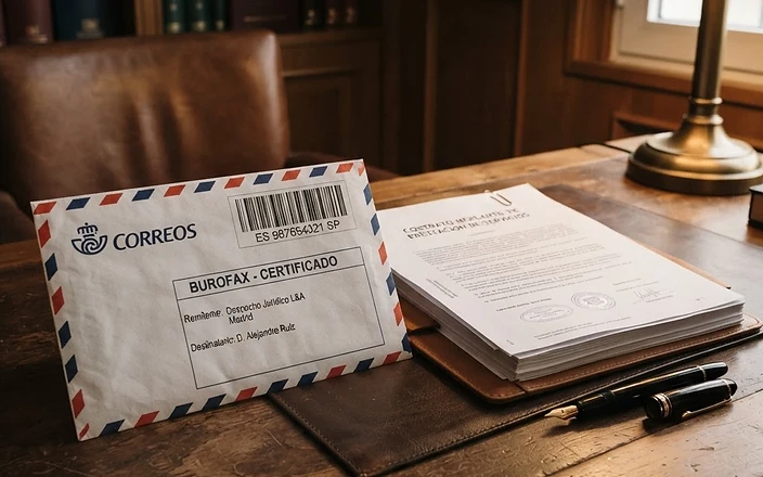 Burofax para interrumpir el plazo de prescripción de un accidente de tráfico