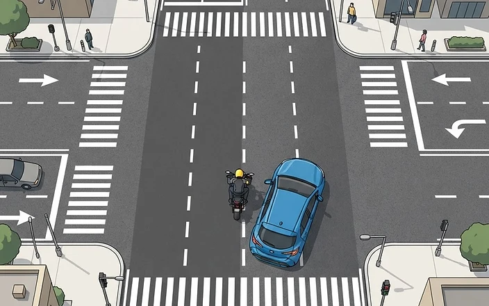 Situaciones frecuentes de accidentes de moto en zona urbana