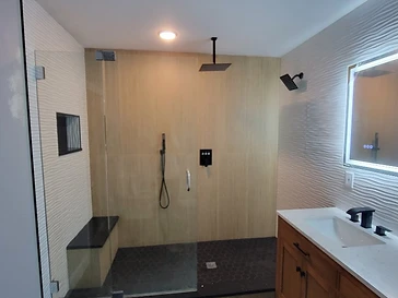Dark Marble Bathroom Remodel — photo 3