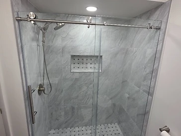 From Studs to Glass — Custom Marble-Look Shower Remodel — photo 6