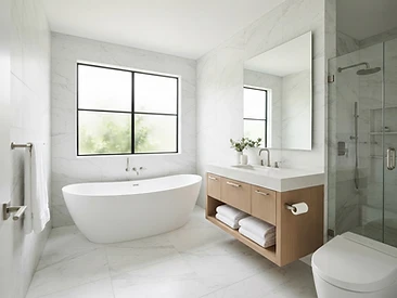 Marble Bathroom Renovation — Bathrooms tile installation by Dream Tiles, Inc.