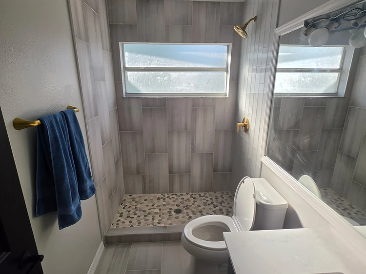 Custom Walk-In Shower & Bathroom Remodel – Largo, FL — completed by Dream Tiles, Inc.