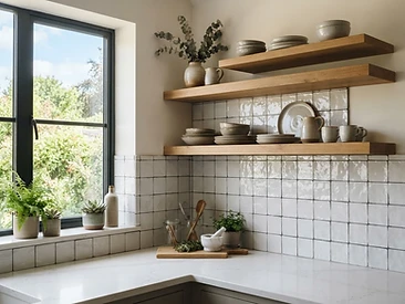 Glossy Zellige Backsplash — Backsplashes tile installation by Dream Tiles, Inc.