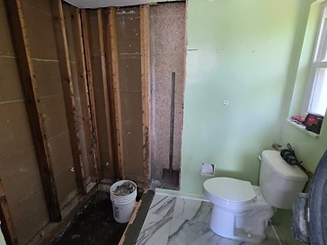 From Studs to Glass — Custom Marble-Look Shower Remodel — photo 2
