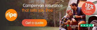 Ripe Campervan insurance — 15% off for The Van Club customers. Get a quote.