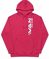 The Van Club magenta pink large-logo hoodie