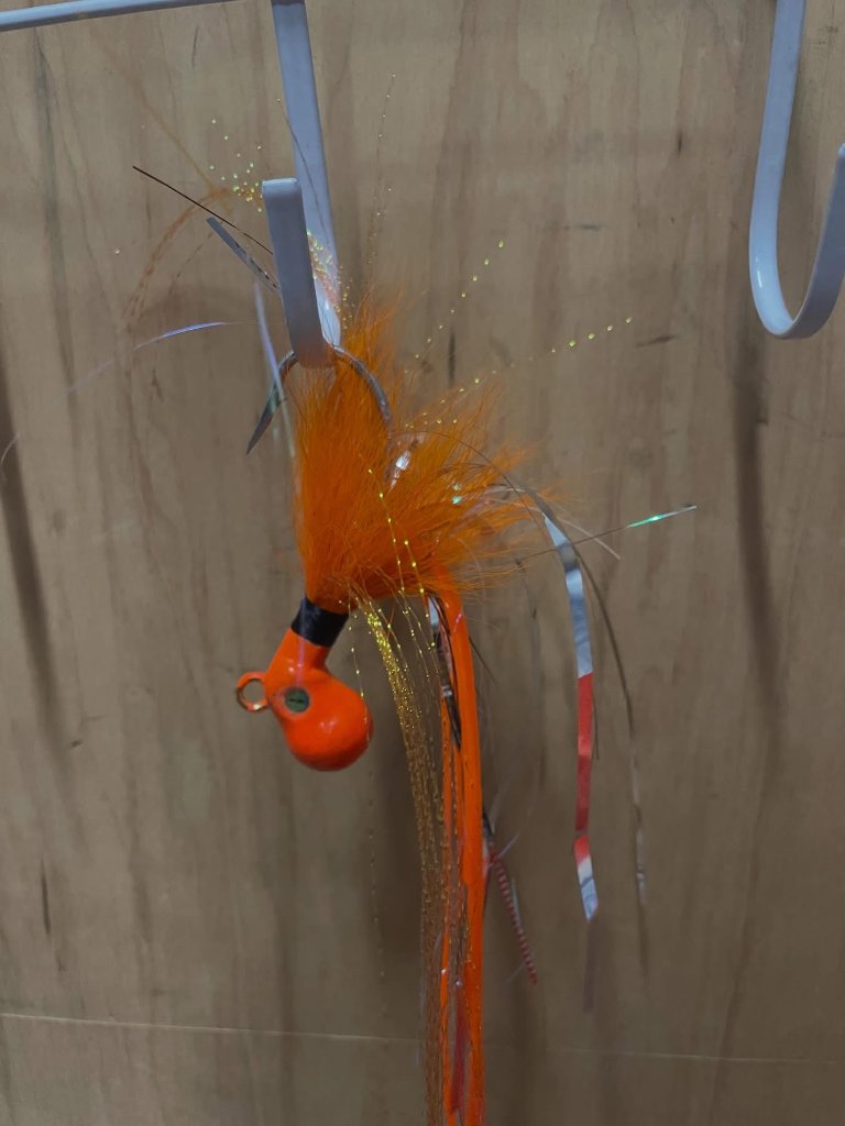 Orange Bucktail Jig