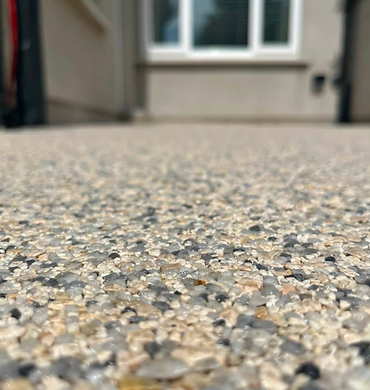 Curved Grey Resin Step