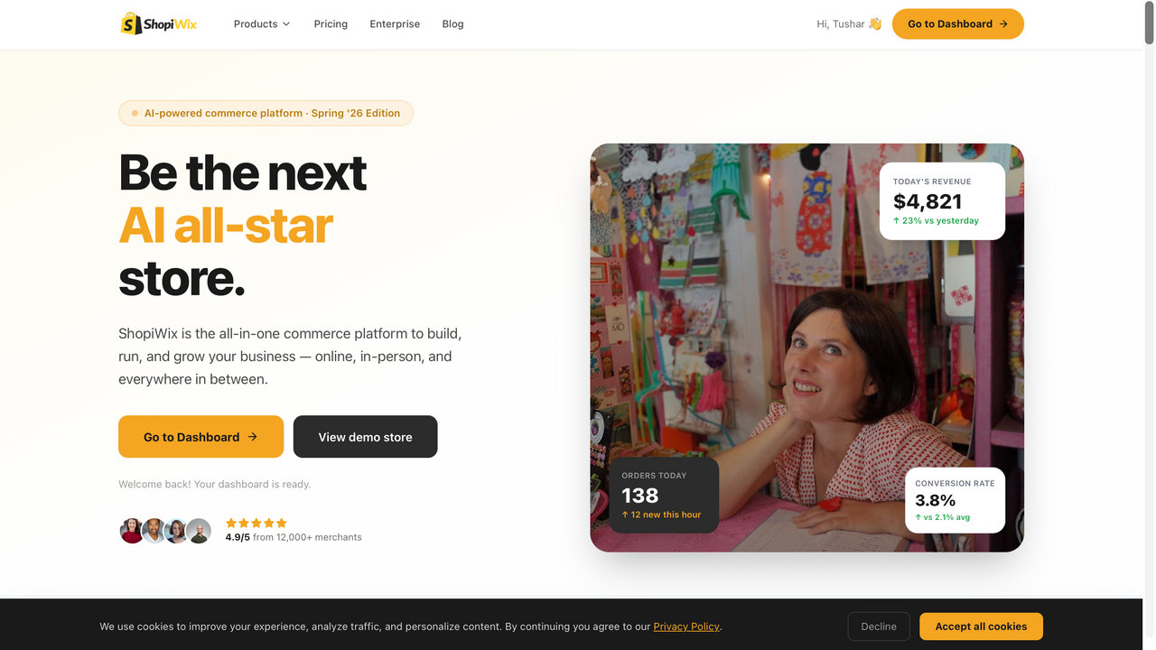 ShopiWix template preview