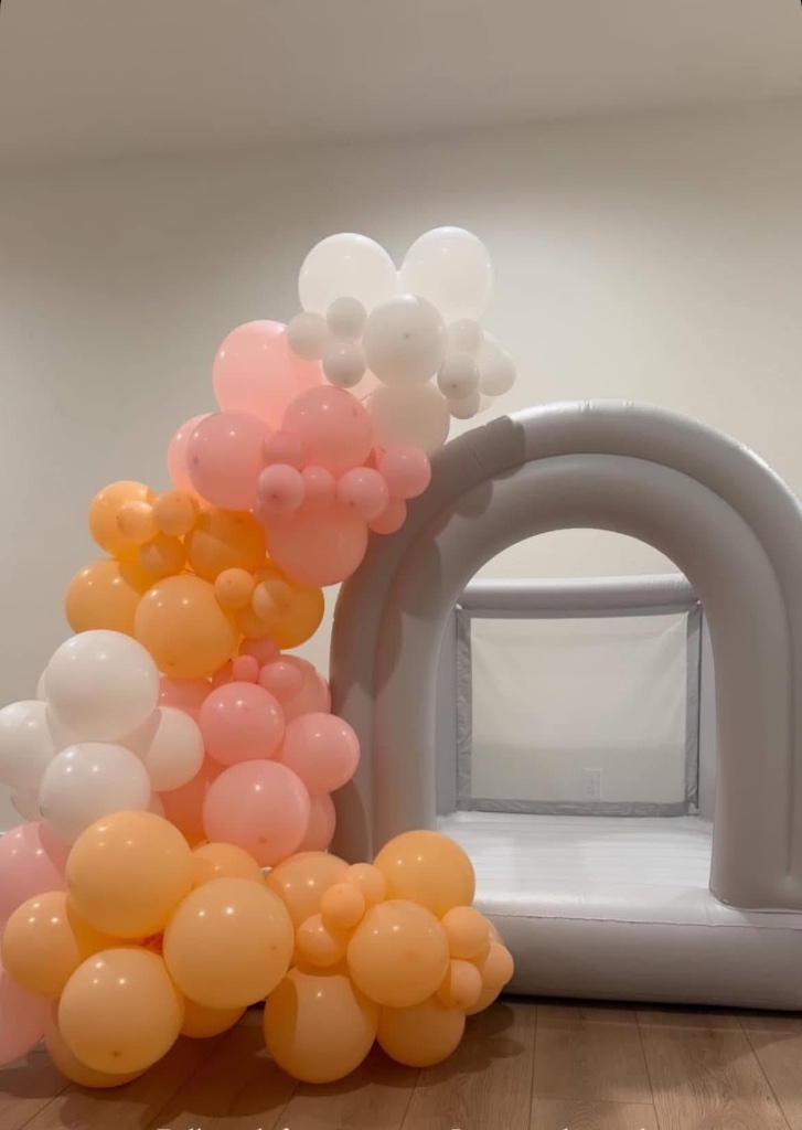 Peach Balloon Bounce House