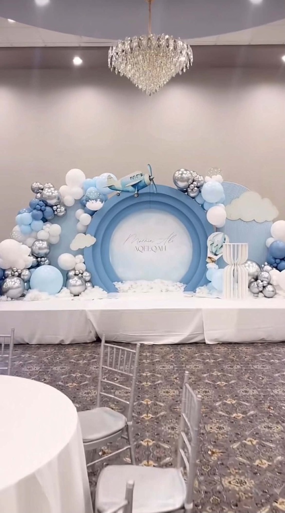 Airplane Theme Balloon Backdrop