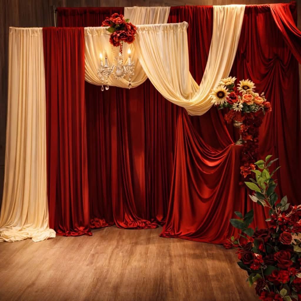 Crimson Drape Backdrop