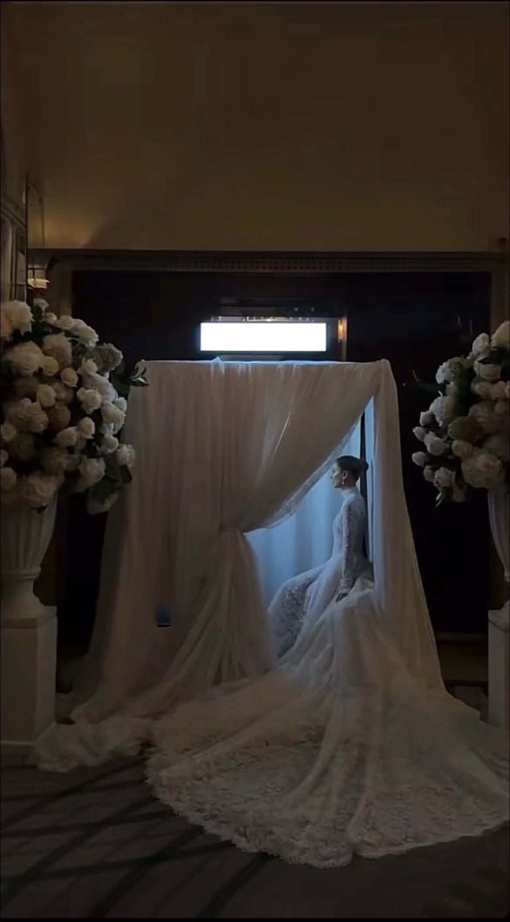 Bride in ceremony gown