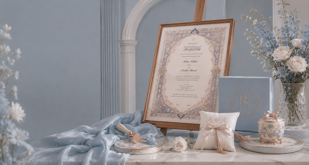 Rosewood Studio certificate and keepsake styling