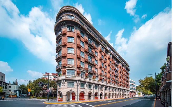 The wedge-shaped Wukang Mansion — the highlight of Wukang Road