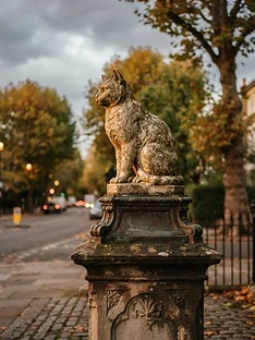 Dick Whittington's Cat statue at Highgate Hill
