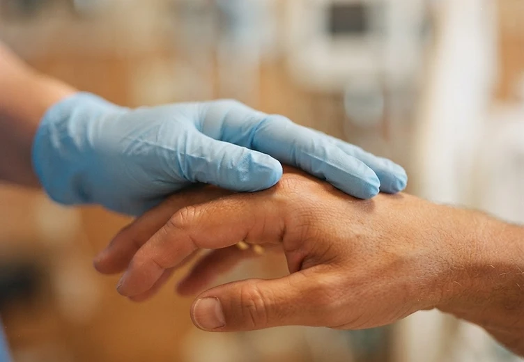 Caring hands representing compassionate in-home care
