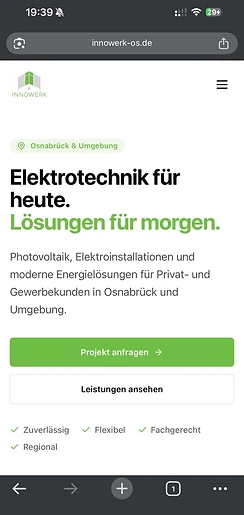 Innowerk – Mobile Ansicht