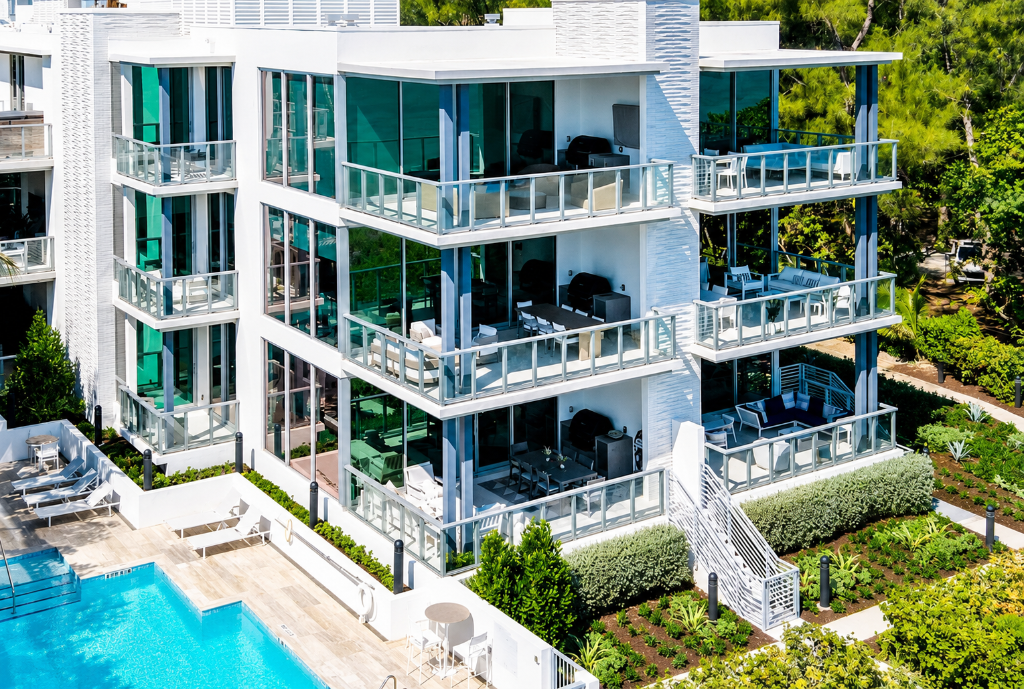 Outdoor kitchen — oceanfront building installation