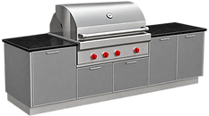 ALUNIQ Extended standard outdoor kitchen
