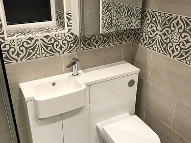 Compact bathroom — vanity & concealed cistern