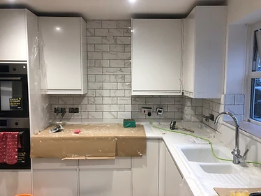 Kitchen fit-out in progress