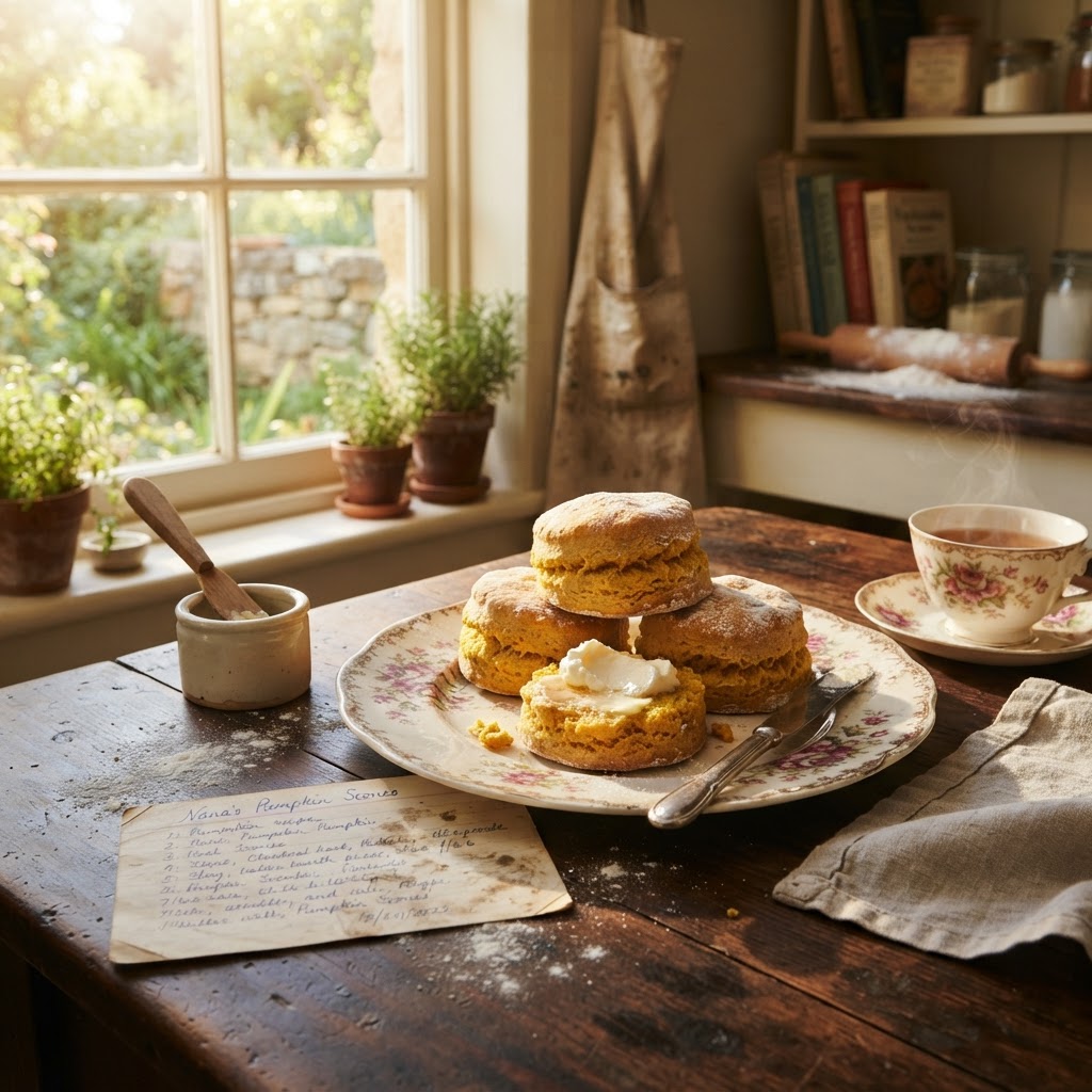 Aunty Dot’s Pumpkin Scones recipe card