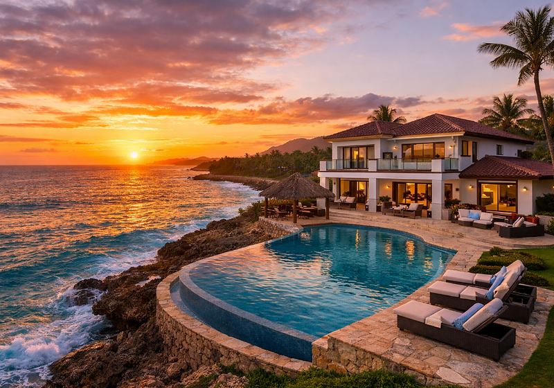 Luxury coastal residence on the Dominican Republic shoreline