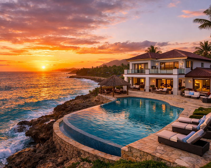 Infinity pool merging with the Atlantic