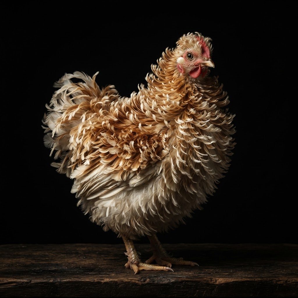 Studio portrait of a Frizzles against a black background