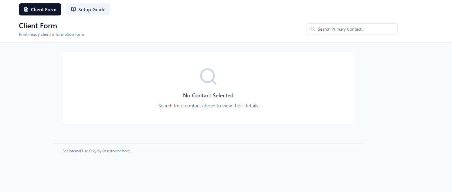 Salesforce Print & Presentation Builder template preview