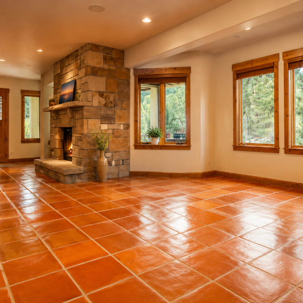 Restored Saltillo living floor