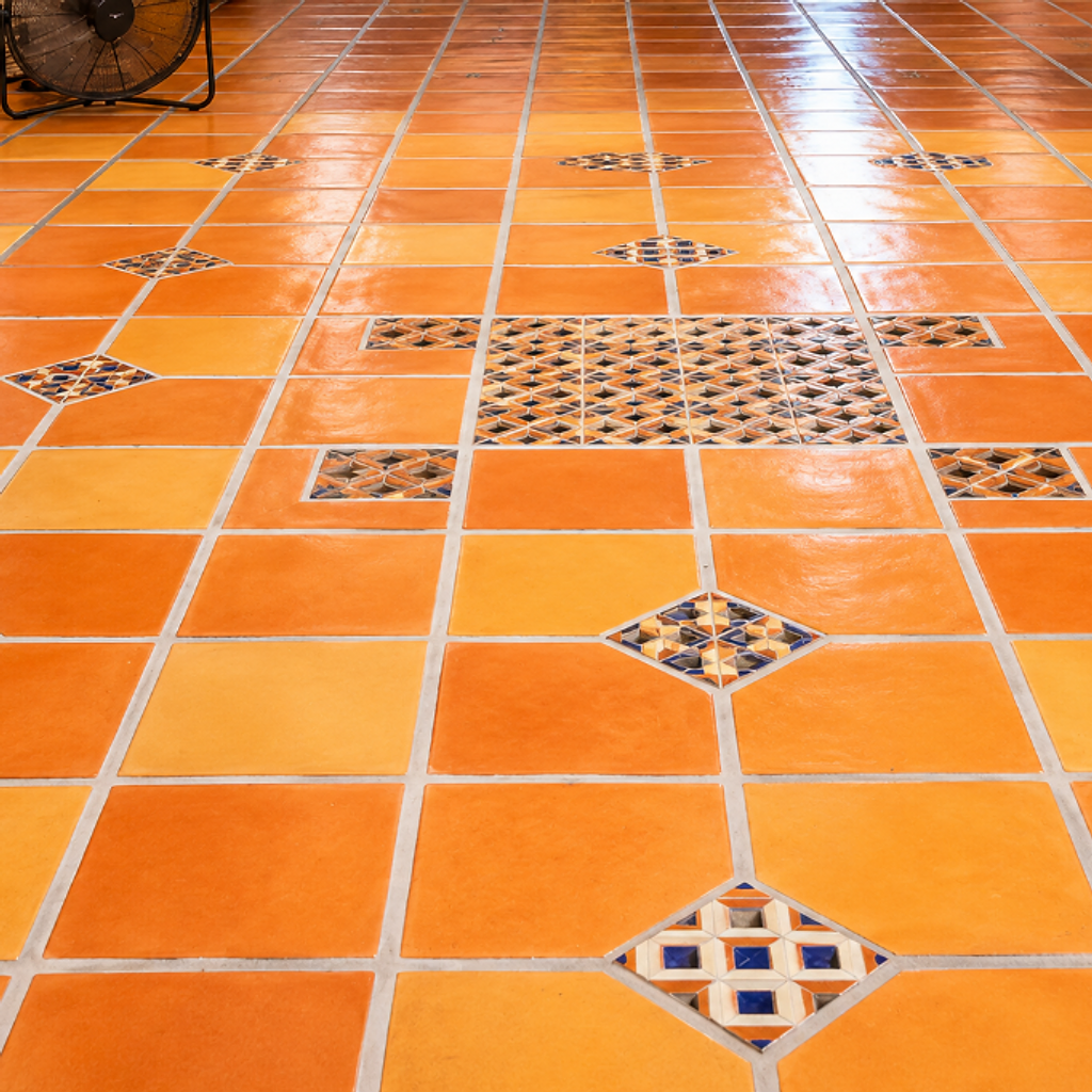Polished Saltillo interior floor