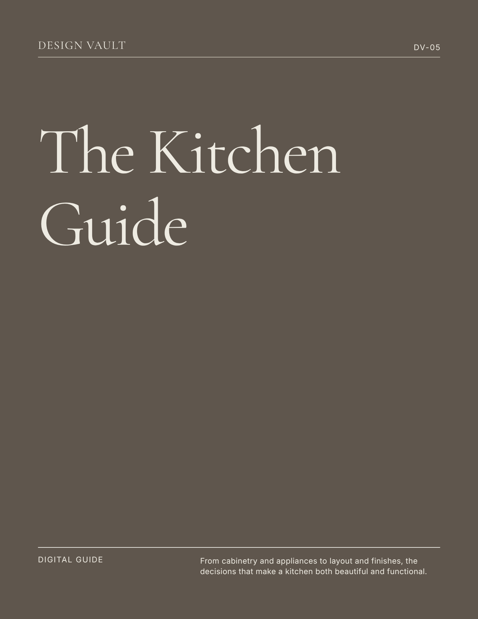 The Kitchen Guide