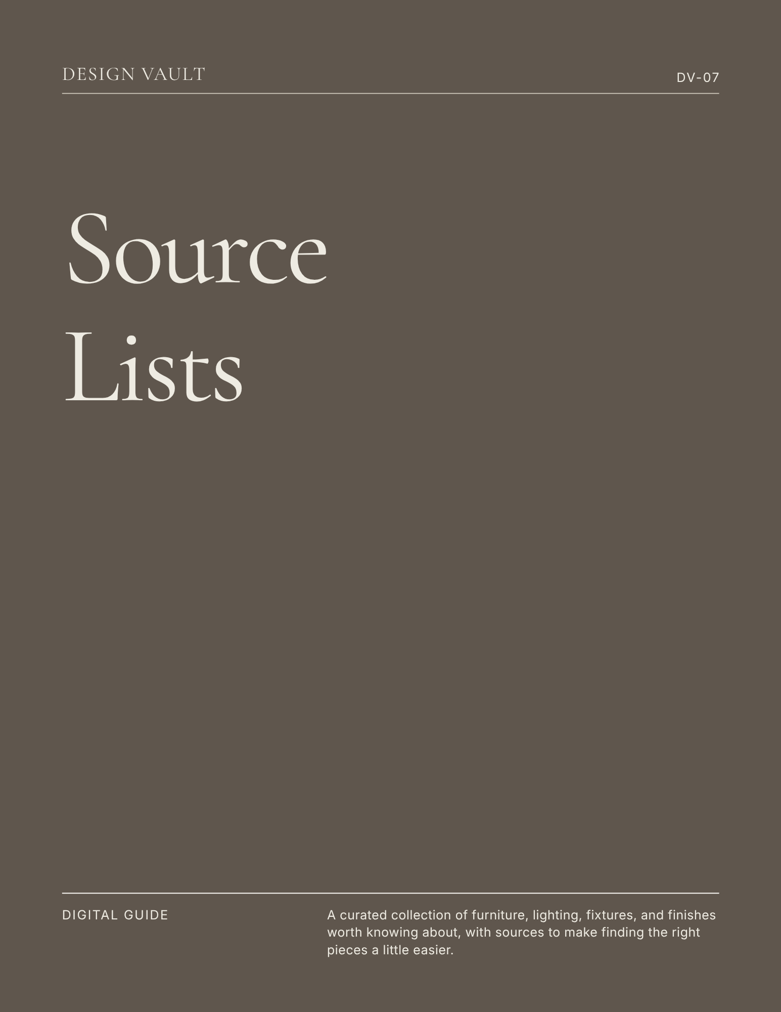 Source Lists