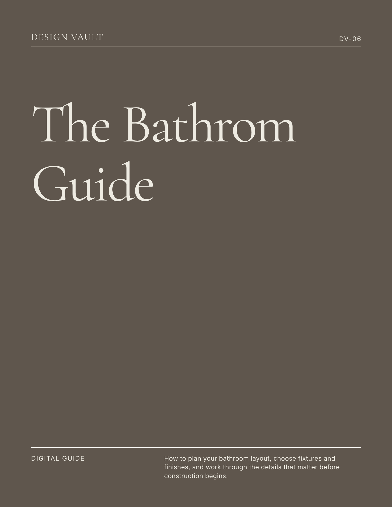 The Bathroom Guide