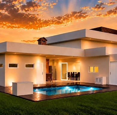 Residência com Piscina