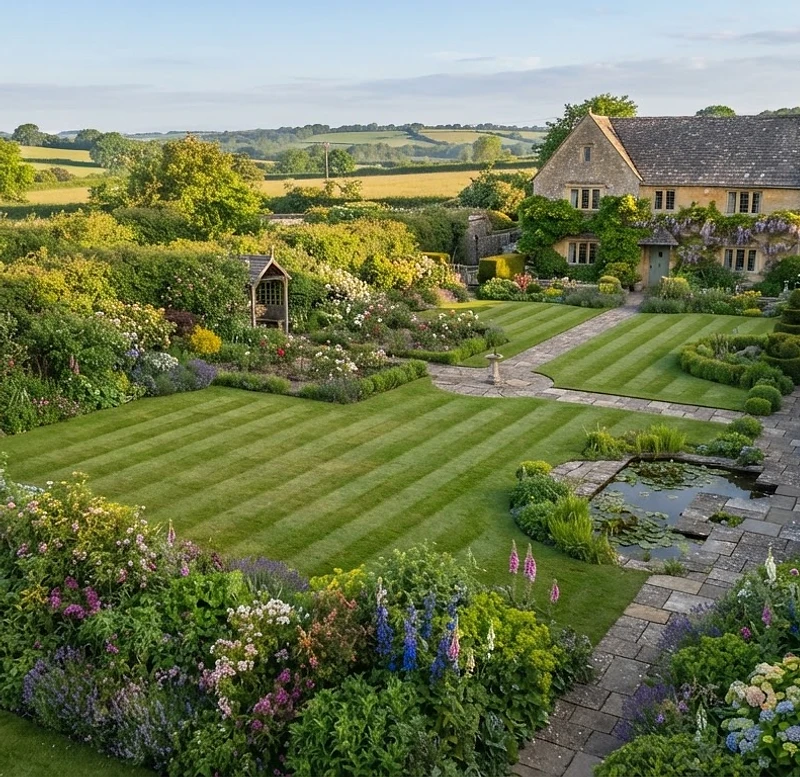 Beautifully maintained English garden in Gloucestershire