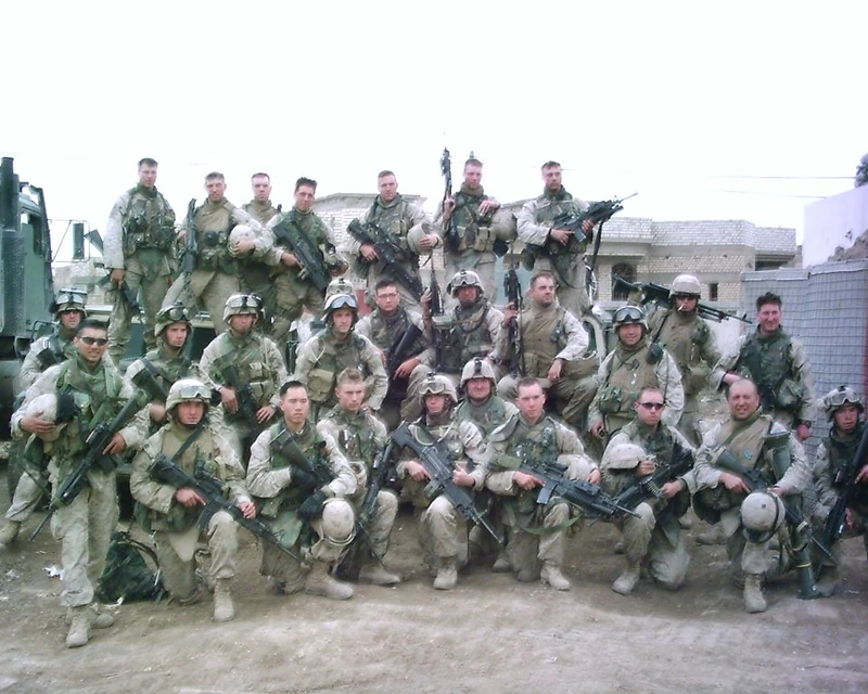 Marines on the horizon at golden hour