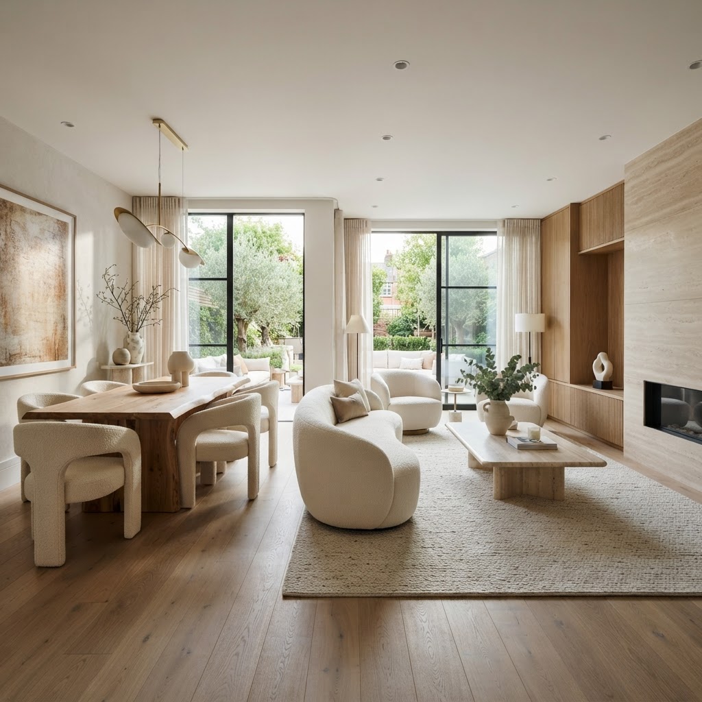 Beautifully staged luxury home interior