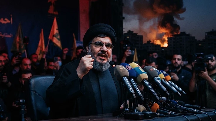 Nasrallah Vows Inevitable Response Following Israeli Strike in Beirut
